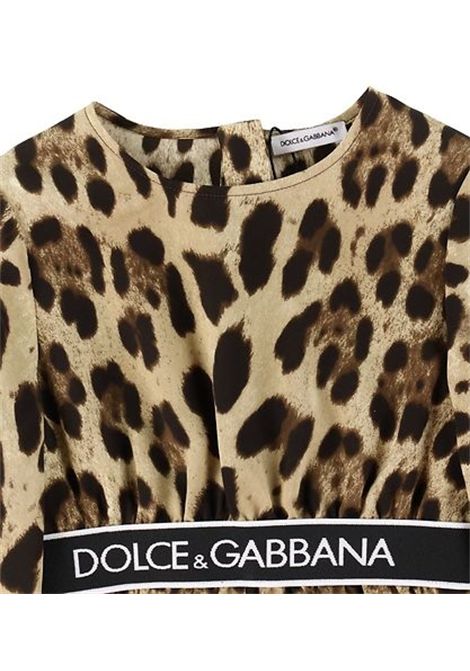 Blusa con stampa leopardata DOLCE & GABBANA KIDS | L55S41 G7BIJHY13M